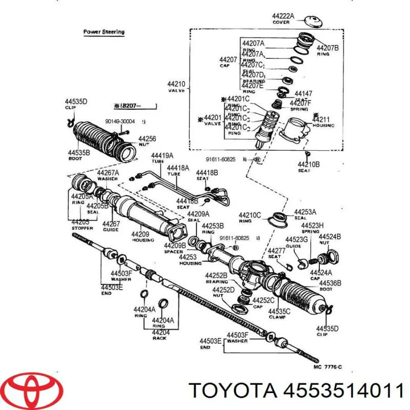 Fuelle dirección 4553514011 Toyota