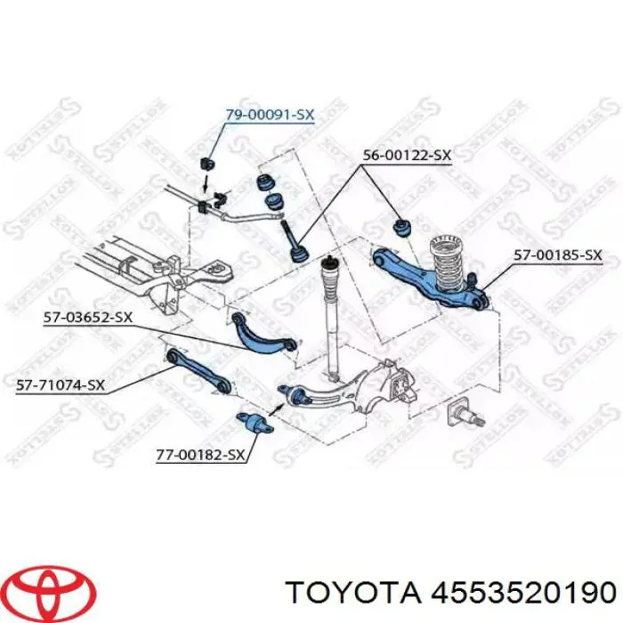 4553520190 Toyota пыльник рулевой рейки