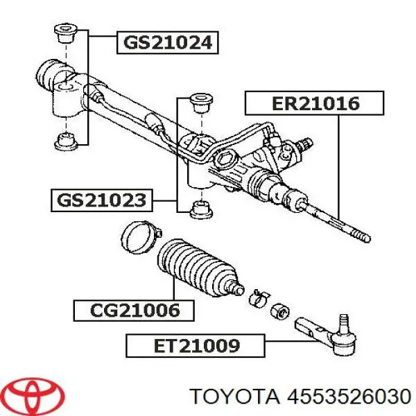 Fuelle dirección 4553526030 Toyota