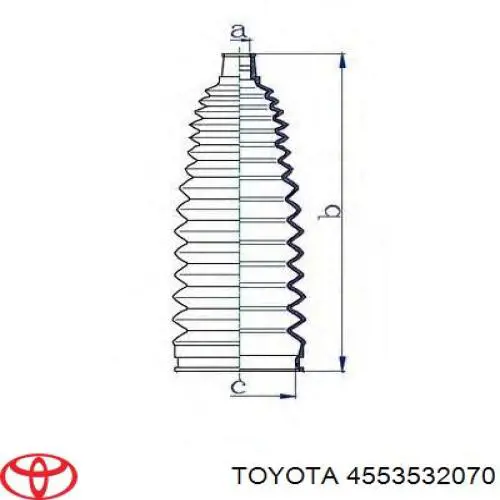 Пыльник рулевого механизма/рейки, левый Toyota 4553532070 цена, от 11.35 USD