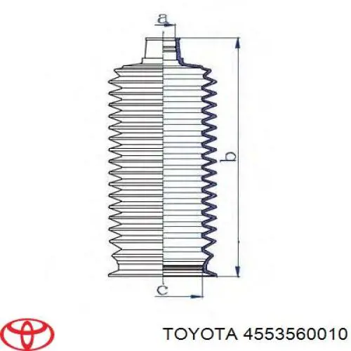 Bota de proteção do mecanismo de direção (de cremalheira) Toyota 4553560010 preço, a partir de 7,41 USD
