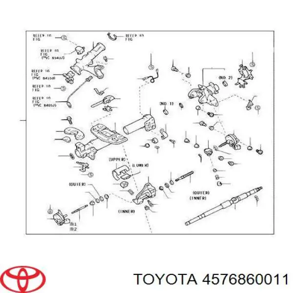 Втулка рулевой колонки на Toyota Land Cruiser 100 