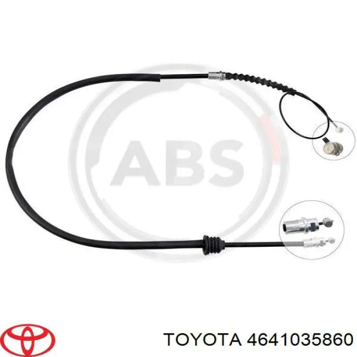 4641035860 Toyota cabo do freio de estacionamento dianteiro