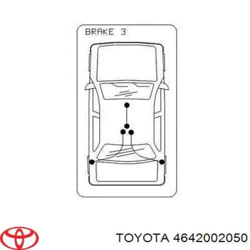 Задний правый трос ручника 4642002050 Toyota