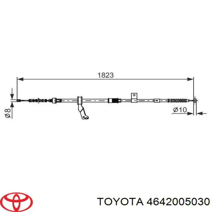 Задний правый трос ручника 4642005030 Toyota