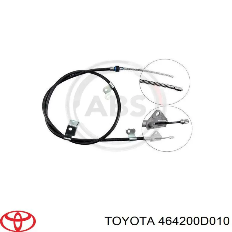 Трос стояночного тормоза задний правый Toyota 464200D010 цена, от 23.17 USD