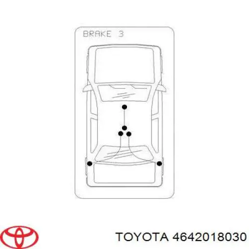 Купить 4642018030 Toyota Задний правый трос ручника