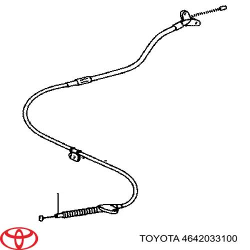 Задний правый трос ручника 4642033100 Toyota