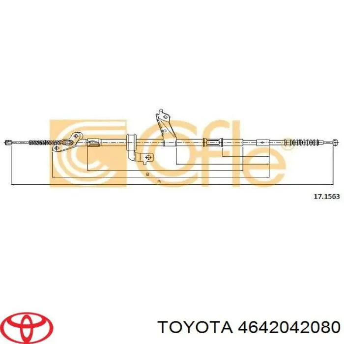 Трос стояночного тормоза задний правый Toyota 4642042080 цена, от 19.77 USD