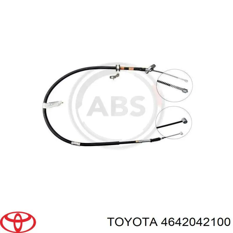 BC2052R Japan Parts Трос ручного тормоза задний, правый
