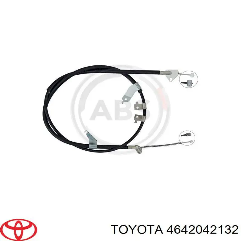 4642042132 Toyota трос ручного тормоза задний правый