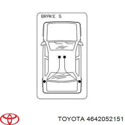 Купить 4642052151 Toyota Задний правый трос ручника