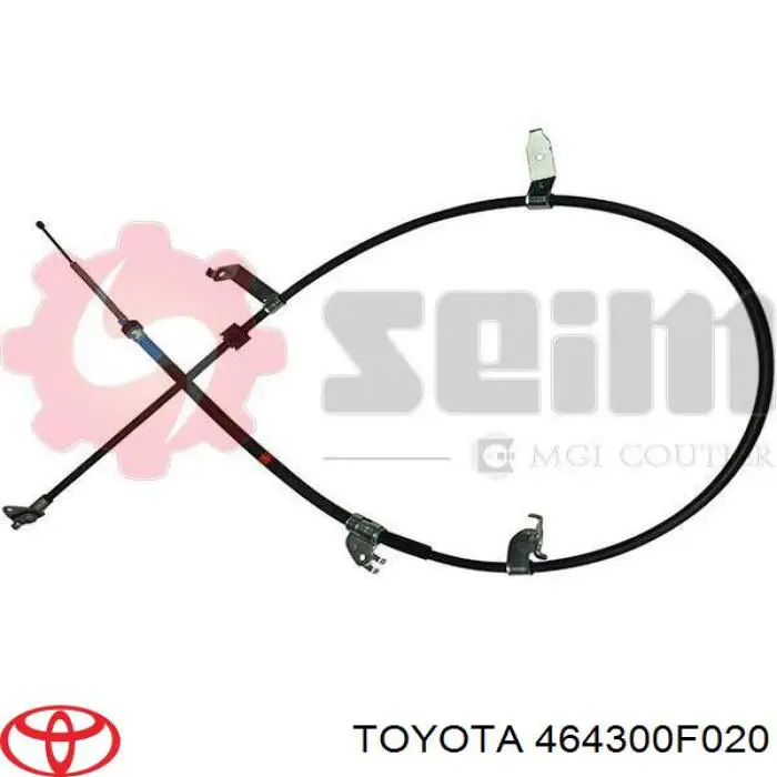 Купить 464300F020 Toyota Трос стояночного тормоза задний левый