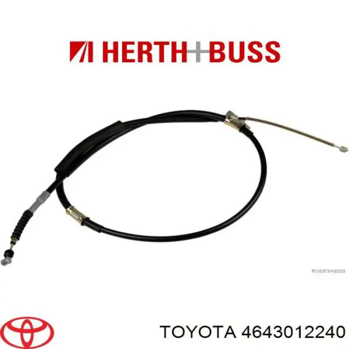 Купить 4643012240 Toyota Трос стояночного тормоза задний левый