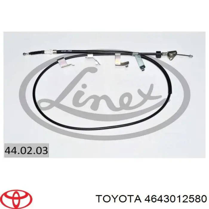 Купить 4643012610 Toyota Трос стояночного тормоза задний левый