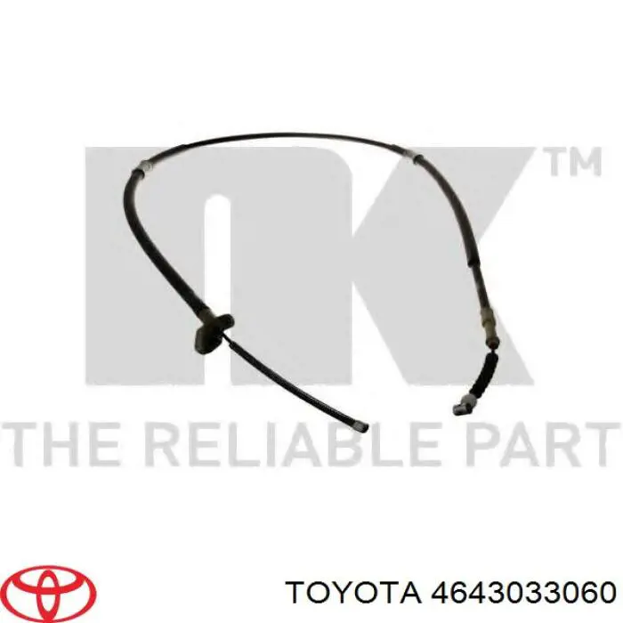 Трос ручного тормоза задний Toyota 4643033060 цена, от 17.68 USD