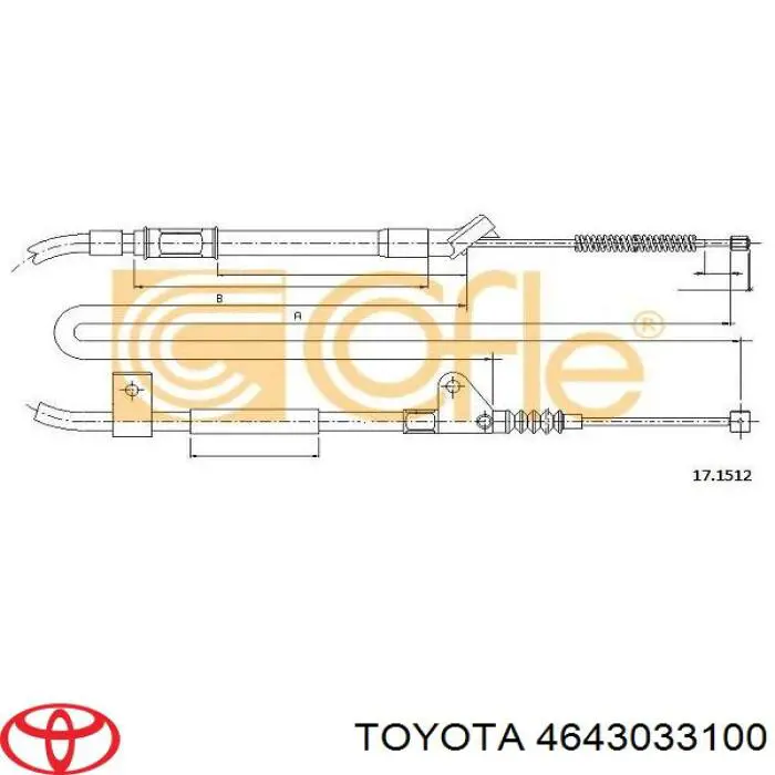 Трос ручника задний Cavo 6802687