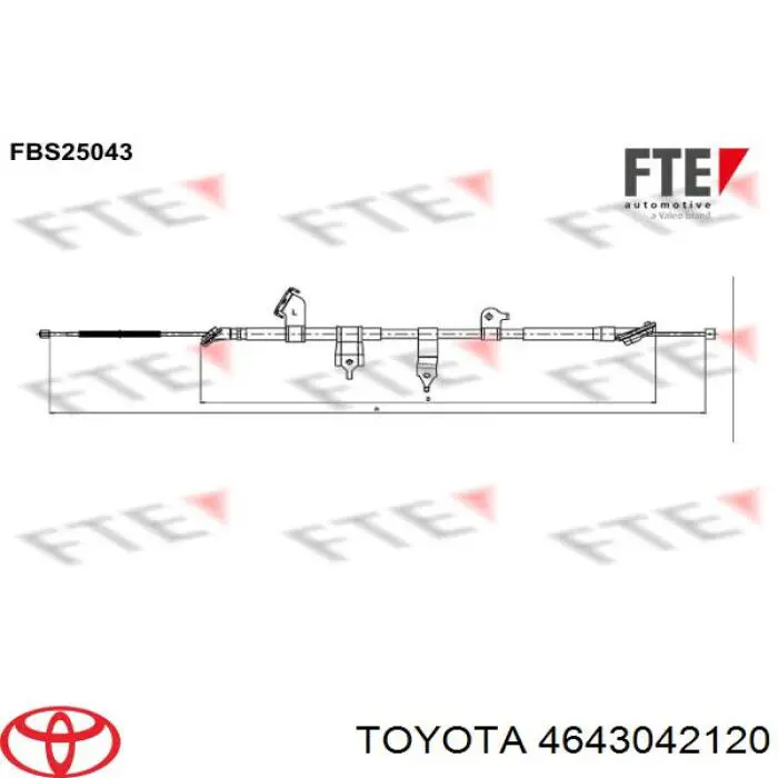 Трос ручника 4643042120 Toyota