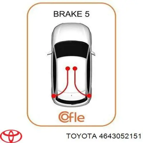 Купить 4643052151 Toyota Трос стояночного тормоза задний левый