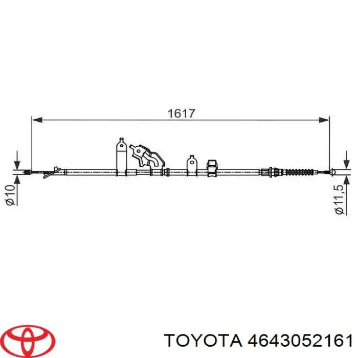 Трос ручника 1987482441 Bosch