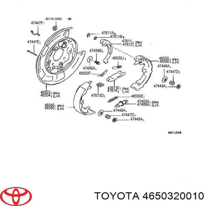 Защита тормозного диска заднего правая на Toyota Camry V2