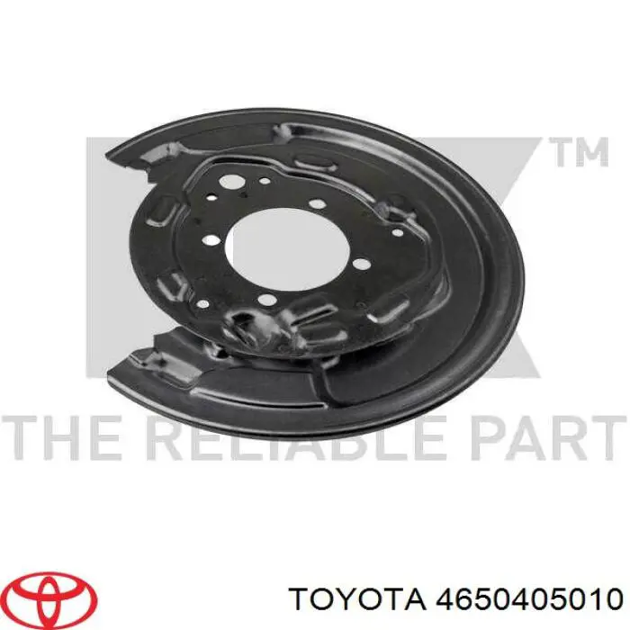 Chapa protectora contra salpicaduras, disco de freno trasero izquierdo 4650405010 Toyota