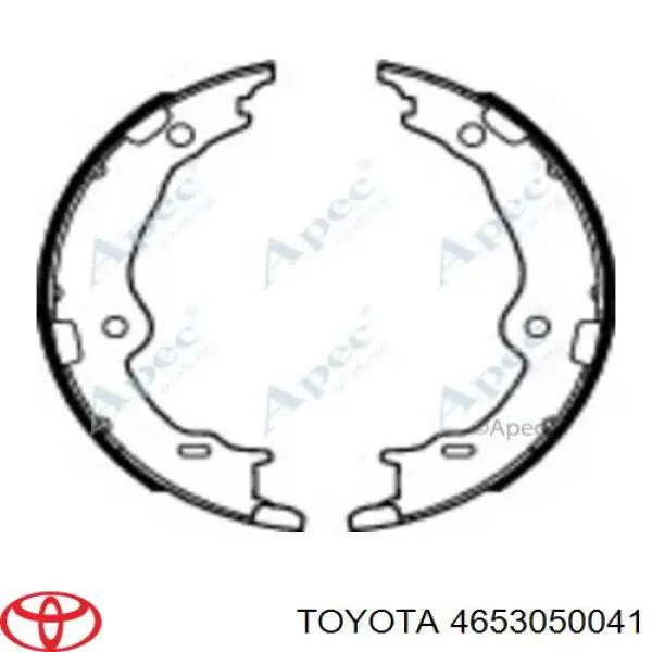 4653050041 Toyota колодки ручника (стояночного тормоза)
