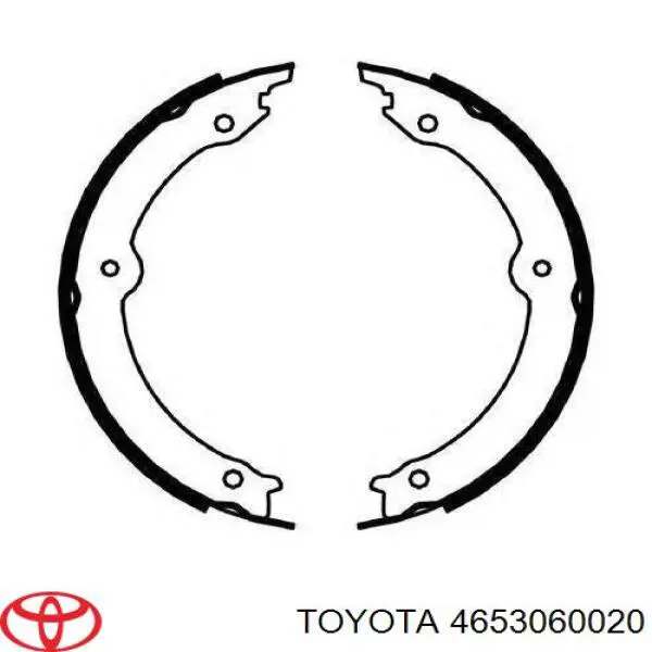 4653060020 Toyota колодки ручника (стояночного тормоза)