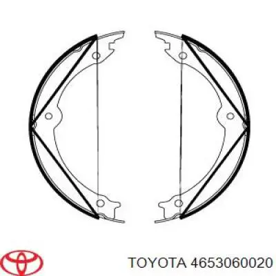 Купить 4653060020 Toyota Колодки ручника/стояночного тормоза