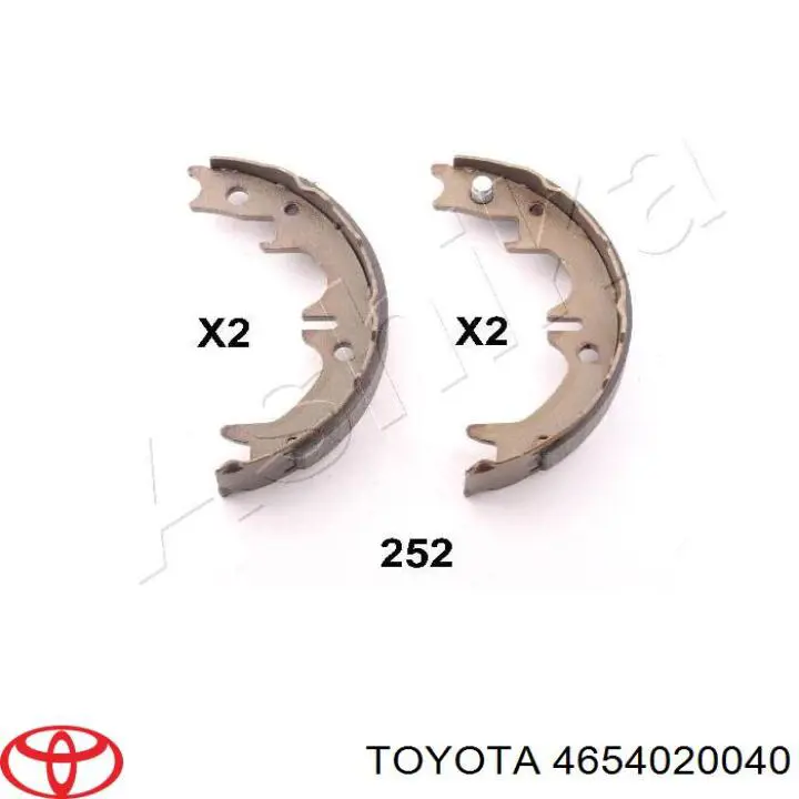 Колодки ручника 4654020040 Toyota