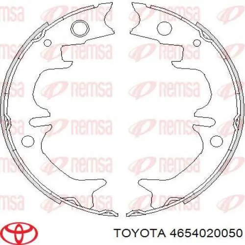 Купить 4654020050 Toyota Колодки ручника/стояночного тормоза