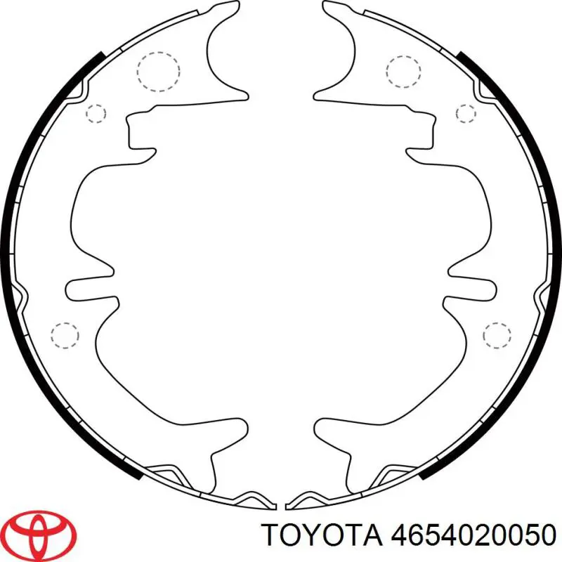 Колодки стояночного тормоза Toyota 4654020050