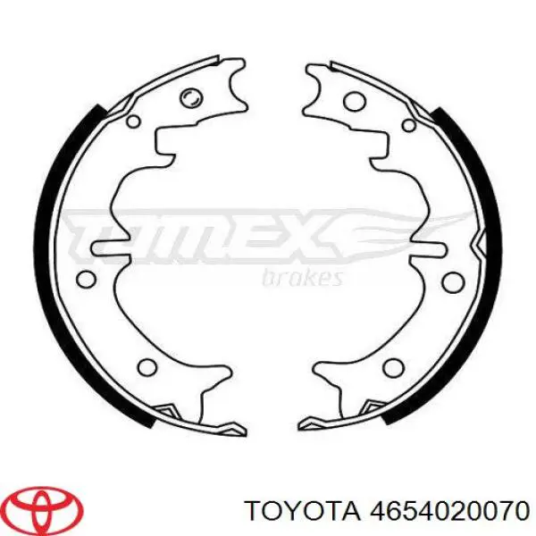 Купить 4654020070 Toyota Колодки ручника/стояночного тормоза