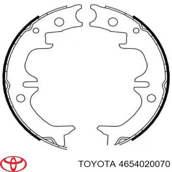 Колодки ручника 4654020070 Toyota