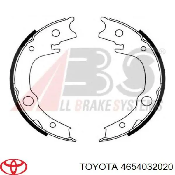 4654032020 Toyota колодки ручника (стояночного тормоза)