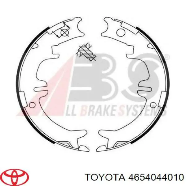 4654044010 Toyota колодки ручника (стояночного тормоза)