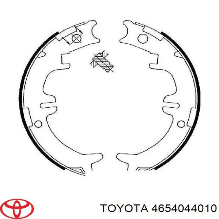 Купить 4654044010 Toyota Колодки ручника/стояночного тормоза