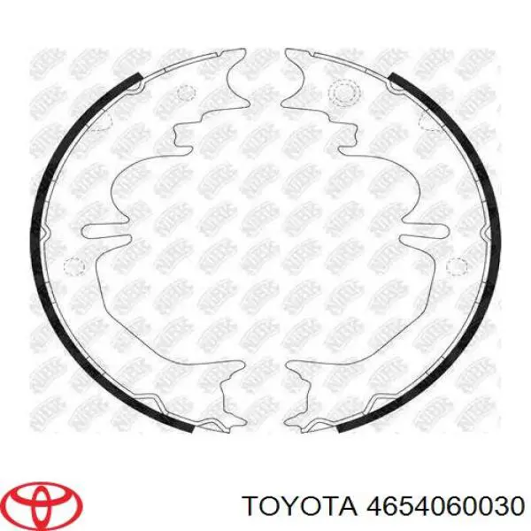 4654060030 Toyota колодки ручника (стояночного тормоза)