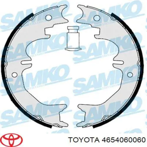 Купить 4654060060 Toyota Колодки ручника/стояночного тормоза