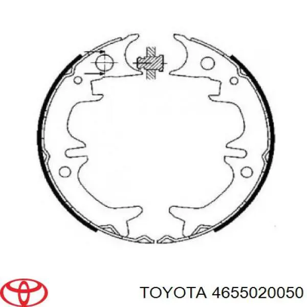 4655020050 Toyota колодки ручника (стояночного тормоза)
