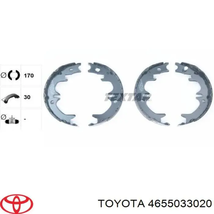 Колодки ручника 4655033020 Toyota