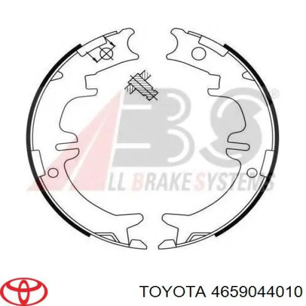 4659044010 Toyota колодки ручника (стояночного тормоза)