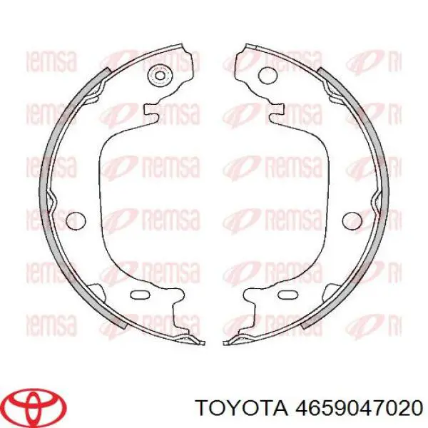 4659047020 Toyota sapatas do freio de estacionamento