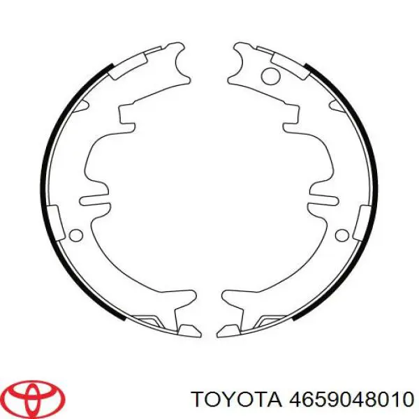 4659048010 Toyota колодки ручника (стояночного тормоза)