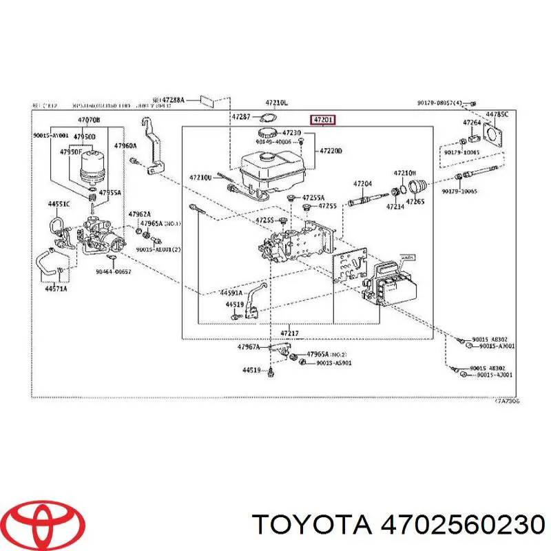 Цилиндр тормозной главный 4702560230 Toyota