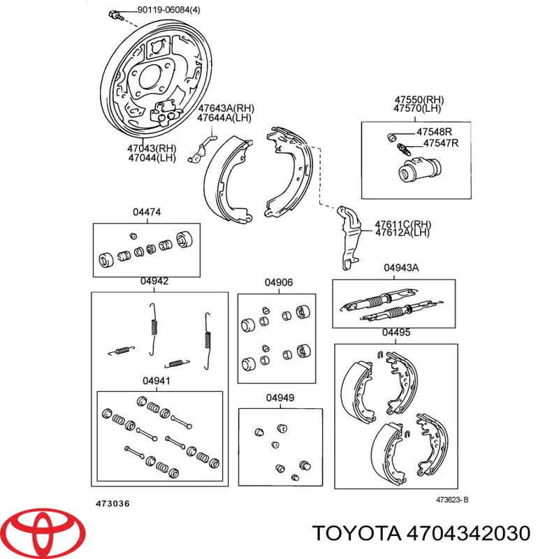 Диск опорный заднего тормозного барабана правый Toyota 4704342030 цена, от 67.64 USD