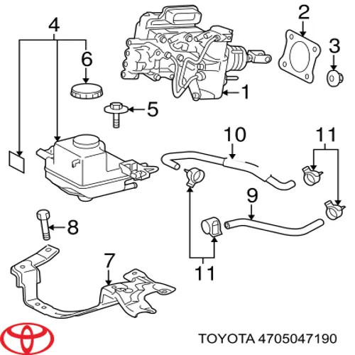 Цилиндр главный тормоза (гидротормозов) Toyota Prius хэтчбек (ZVW30) (2009 - 2016) цена, от 886.89 USD
