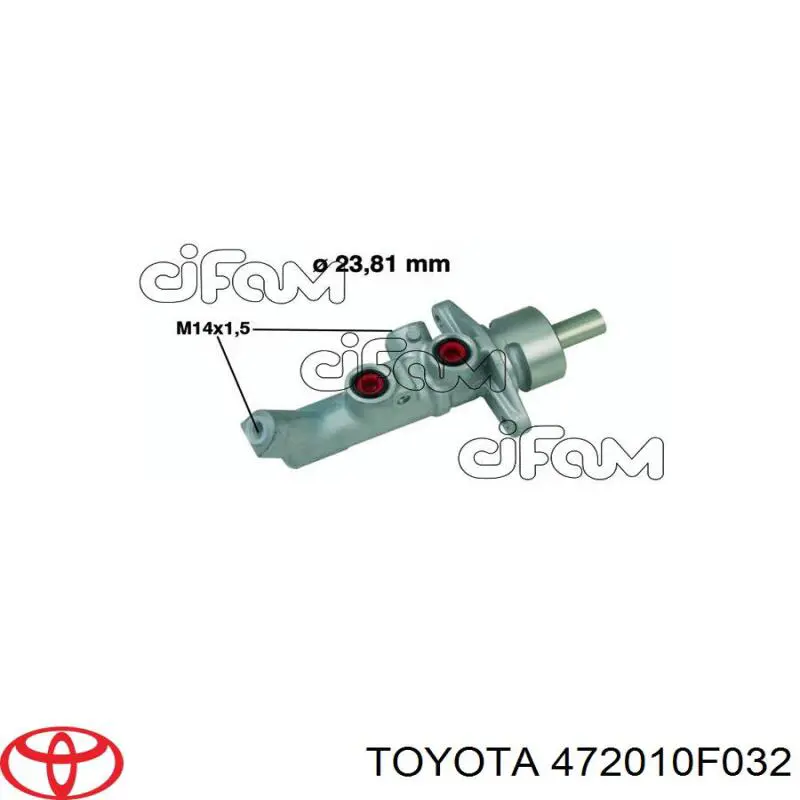 Купить 472010F032 Toyota Главный тормозной цилиндр