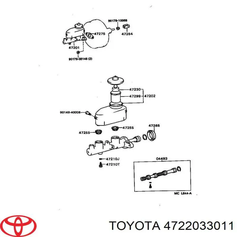 Бачок главного тормозного цилиндра (тормозной жидкости) на Toyota Camry V20
