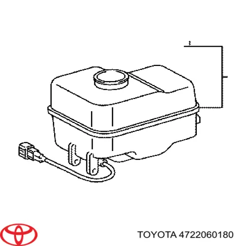 Tanque de cilindro mestre do freio (de fluido de freio) para Toyota Land Cruiser (J12)